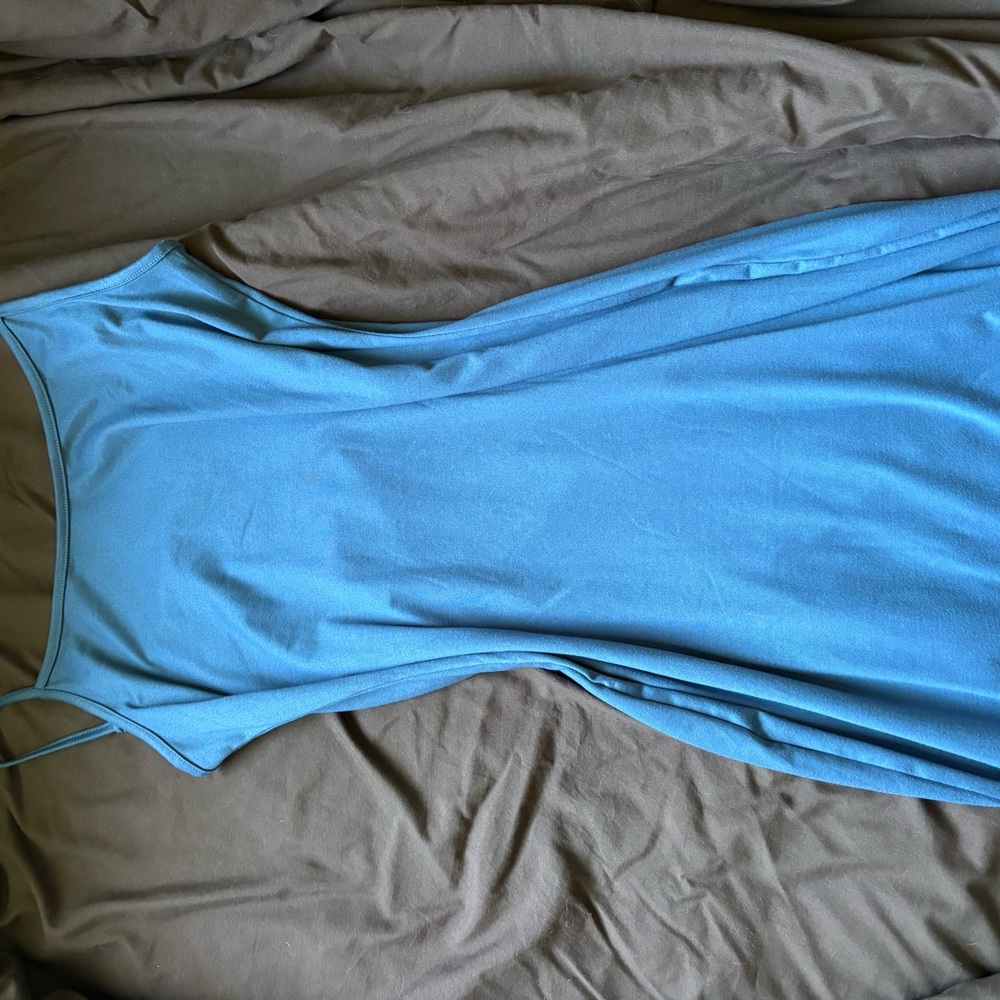 Blue Sleeveless Dress- knock off skims dress